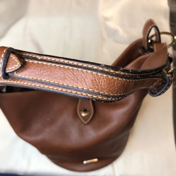 Dooney & Bourke Brown Pebbled Leather Hobo - Picture 4 of 16